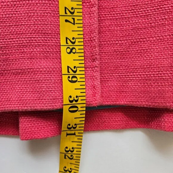 Boden Coral Pink Twill Cotton 3/4 Sleeve Mid Length Trench Coat Sz 14 Easter