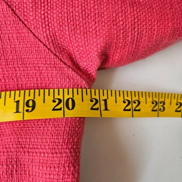 Boden Coral Pink Twill Cotton 3/4 Sleeve Mid Length Trench Coat Sz 14 Easter