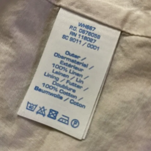 Boden Wavy Dots Embroidered Linen A-Line Dress Size 4