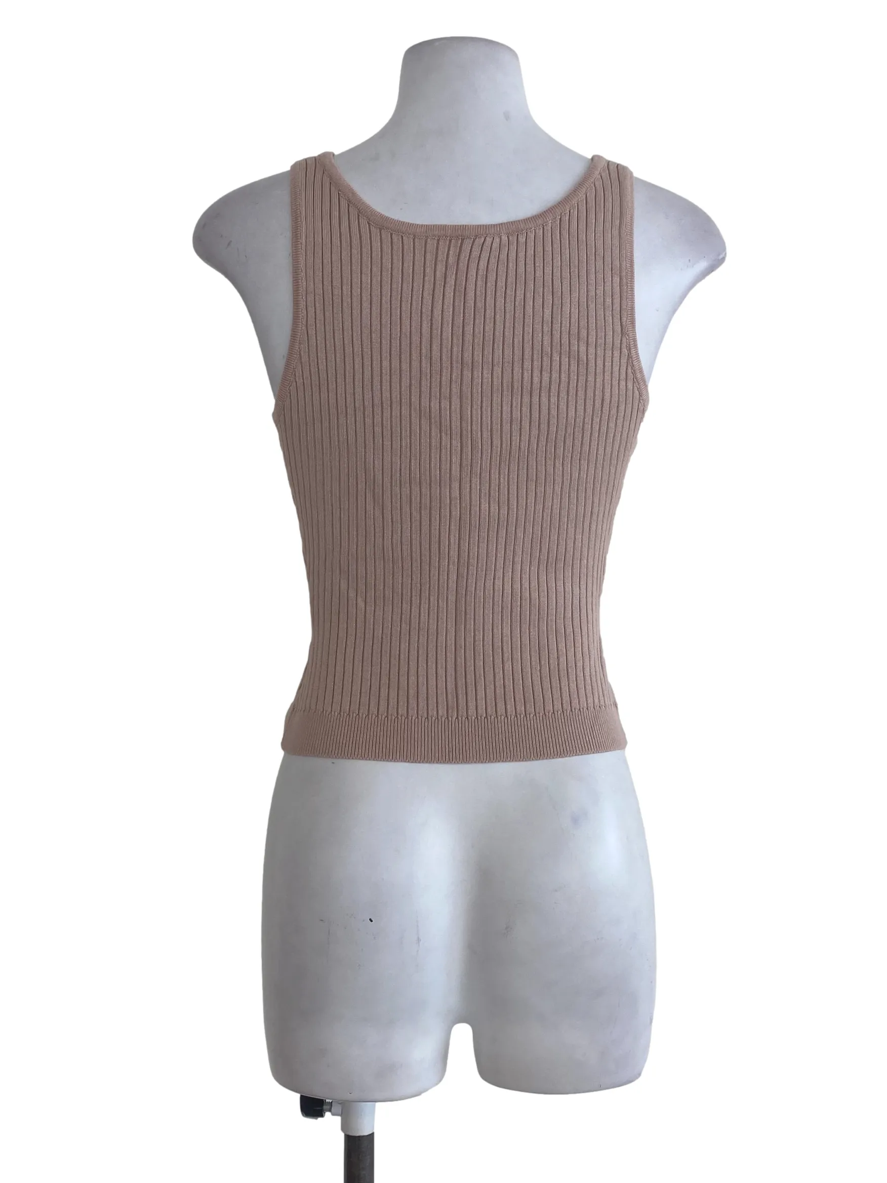 Brown V Neck Top TCL