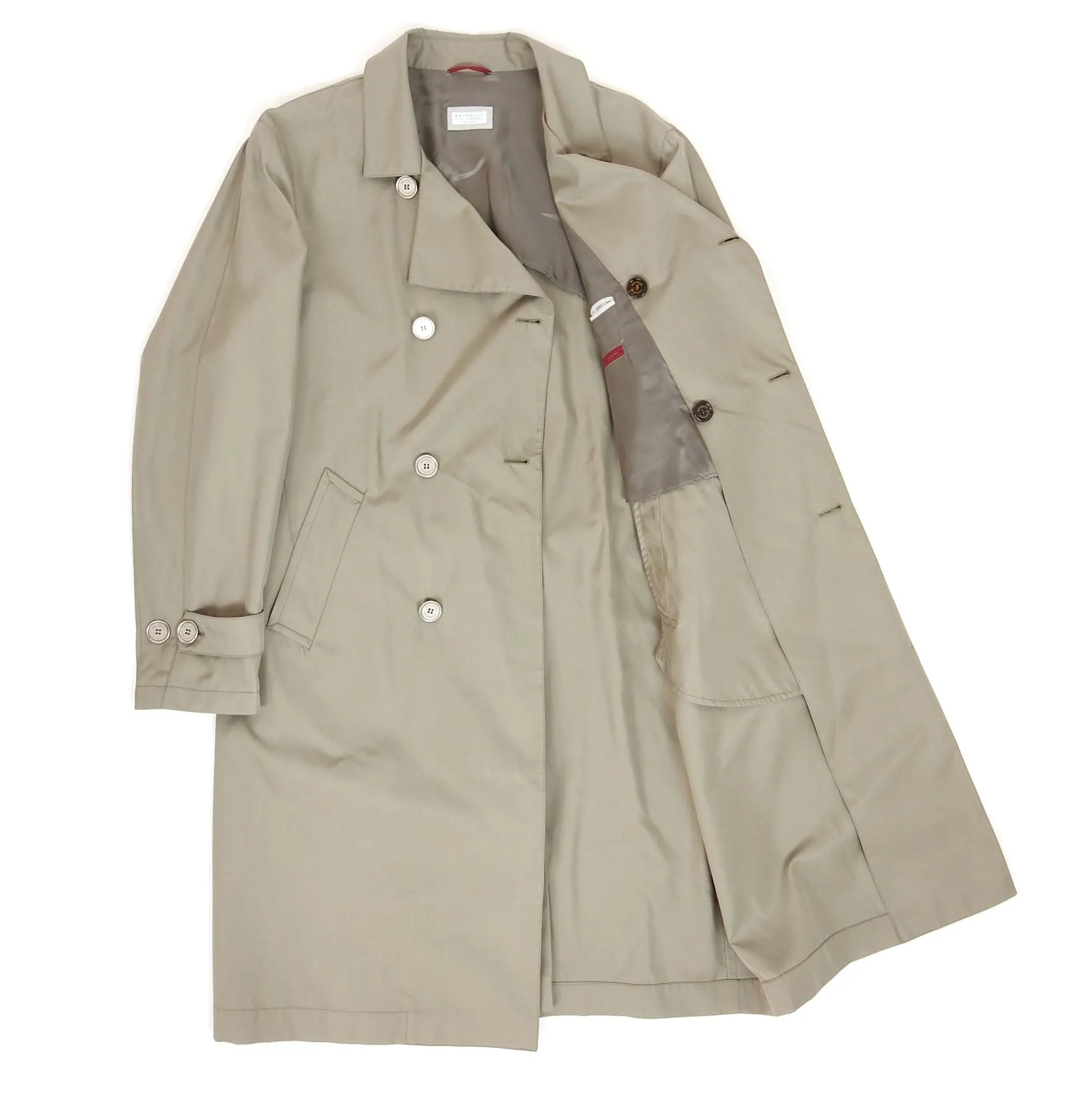 Brunello Cucinelli S/S'22 Silk Trench Coat Size 50