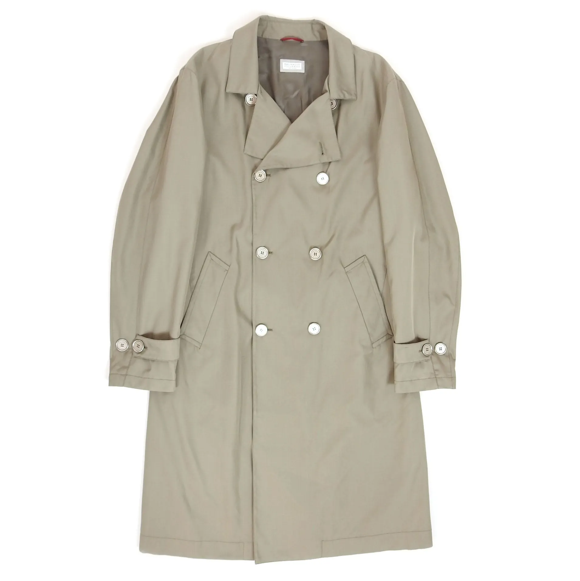 Brunello Cucinelli S/S'22 Silk Trench Coat Size 50