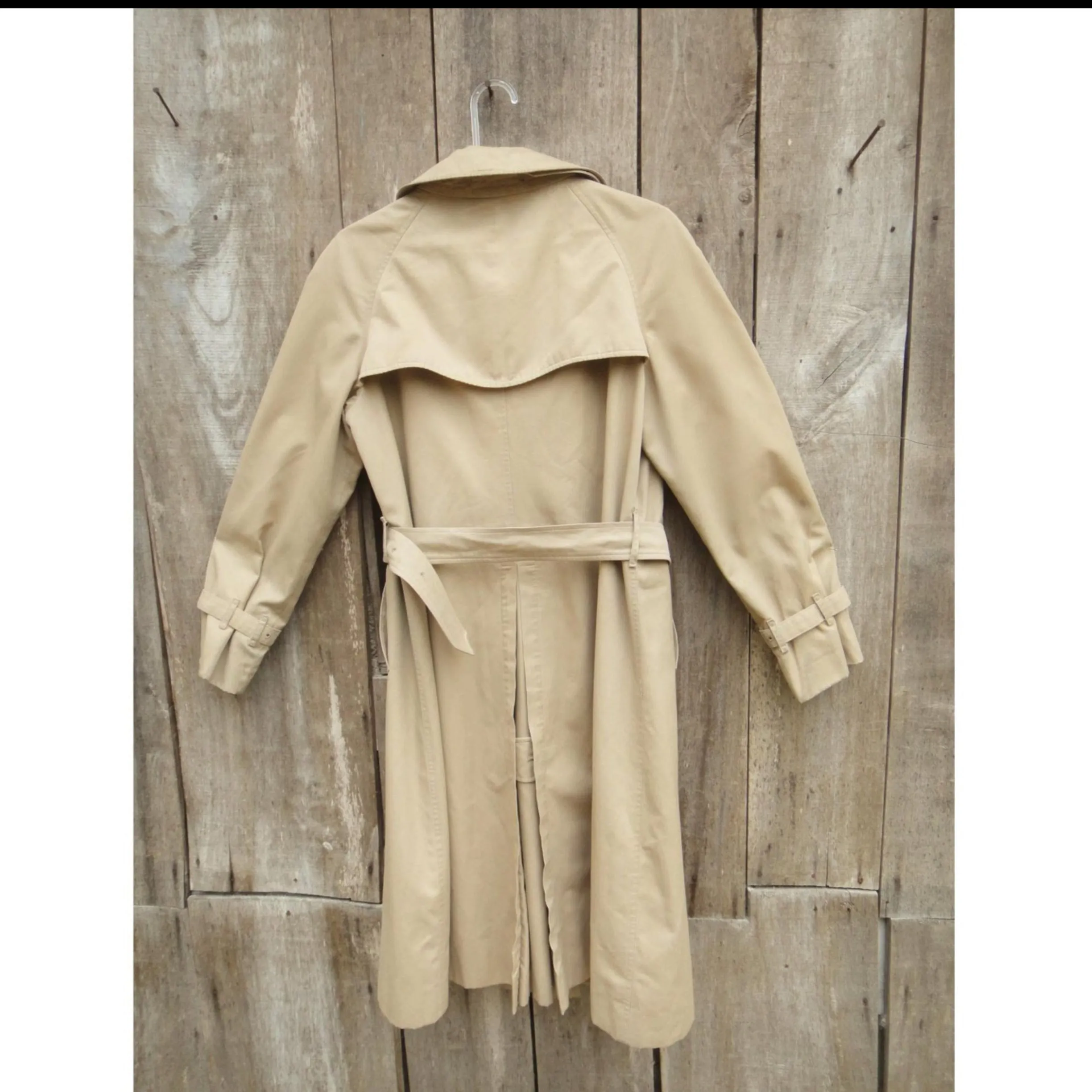 BURBERRY Beige Vintage Long Trench Coat Size 8 Long