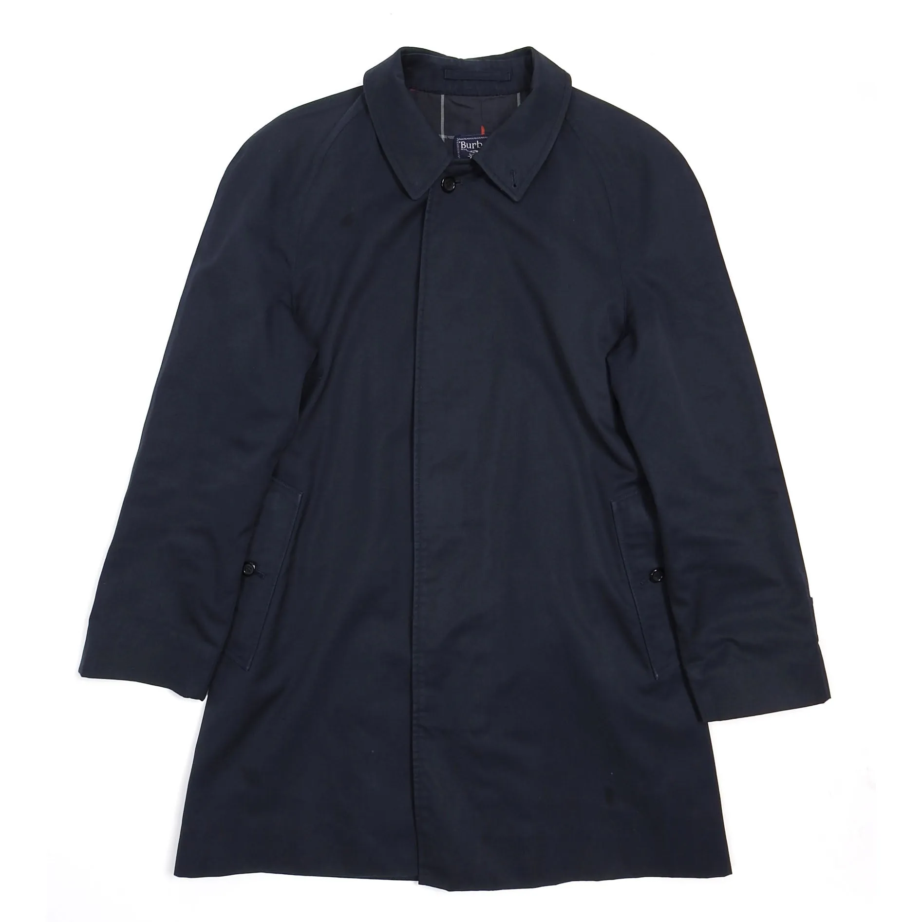 Burberrys Vintage Navy Trench Coat Size 54
