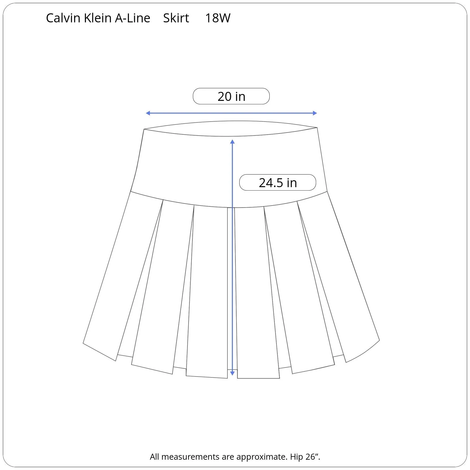 Calvin Klein NWT Gray A-Line Career Wear Skirt