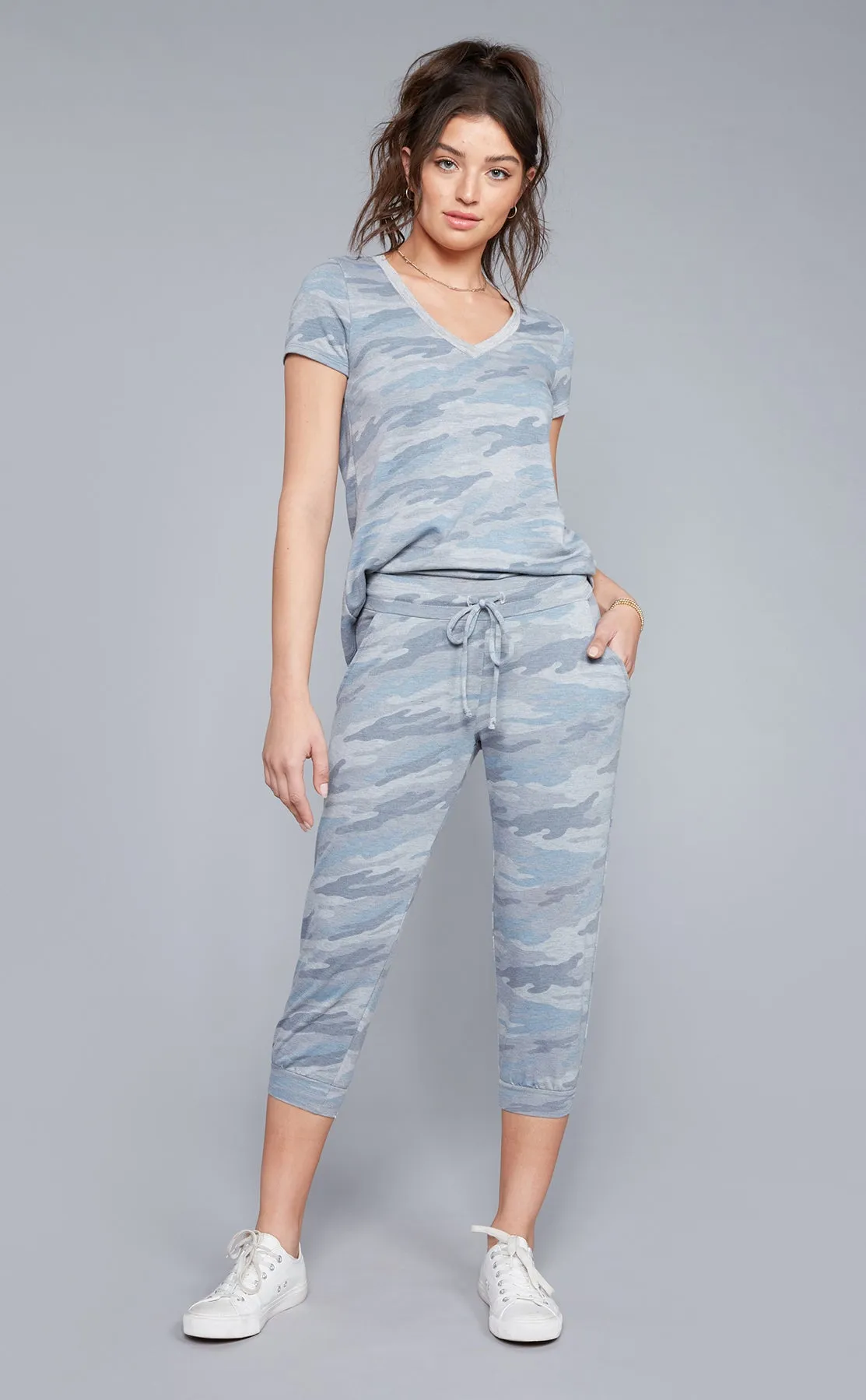 Camo V- Neck