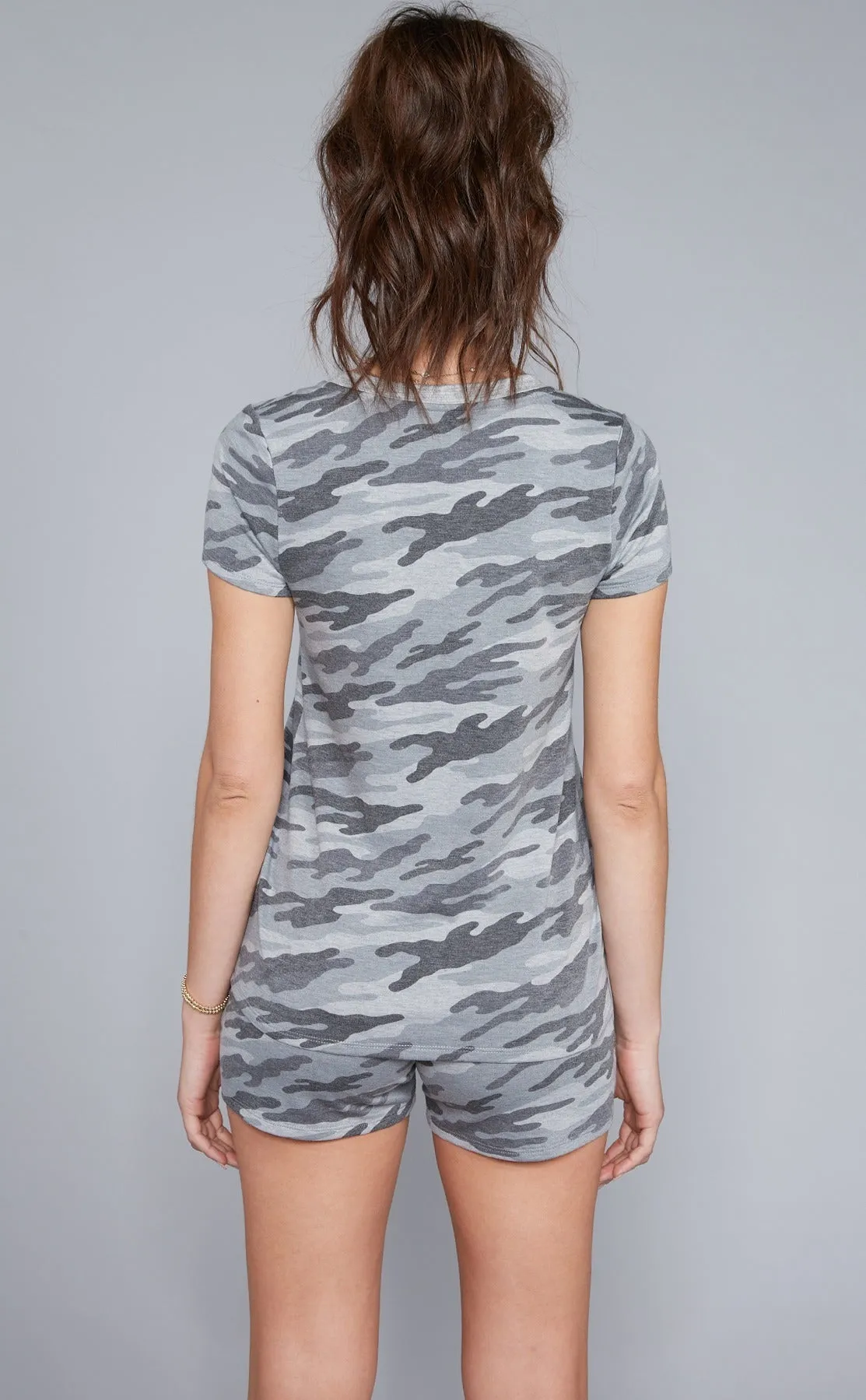 Camo V- Neck