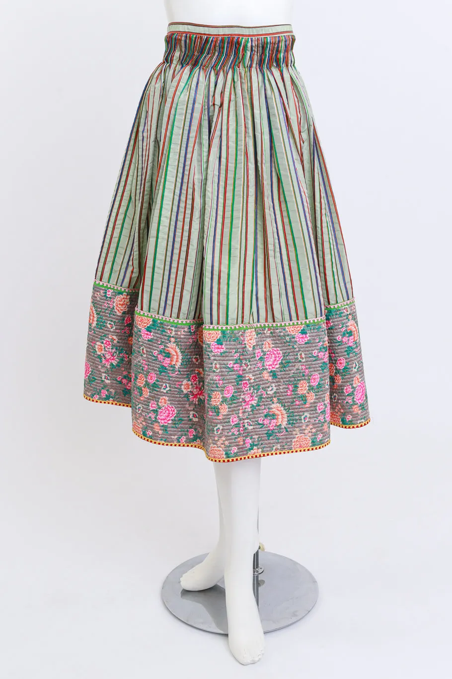 Candy Stripes & Carnations Peasant Skirt Set