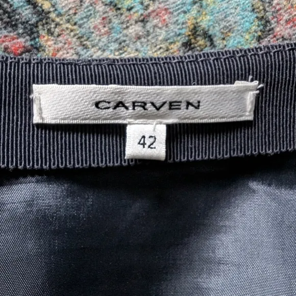 Carven A-line mini lined skirt sz L