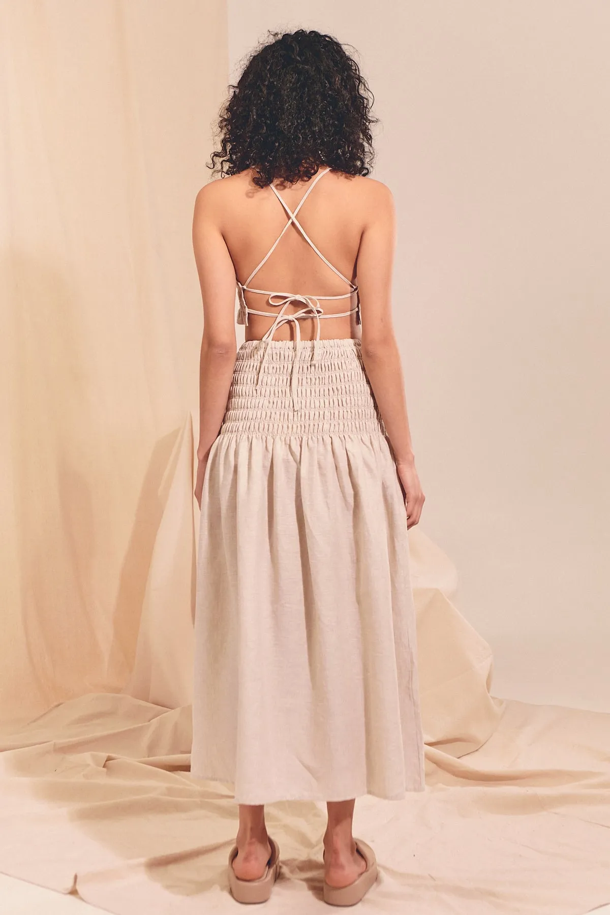 Cece Linen Skirt- Kiva