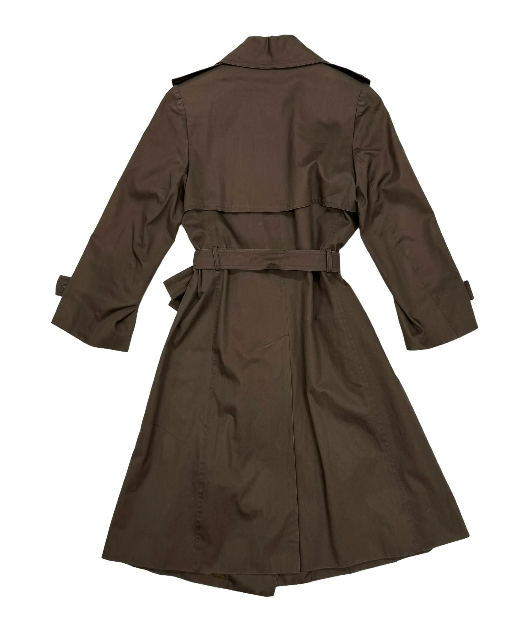 Celine Brown Logo Button Trench Coat