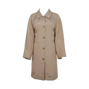 Chanel Beige Logo Button Trench Coat