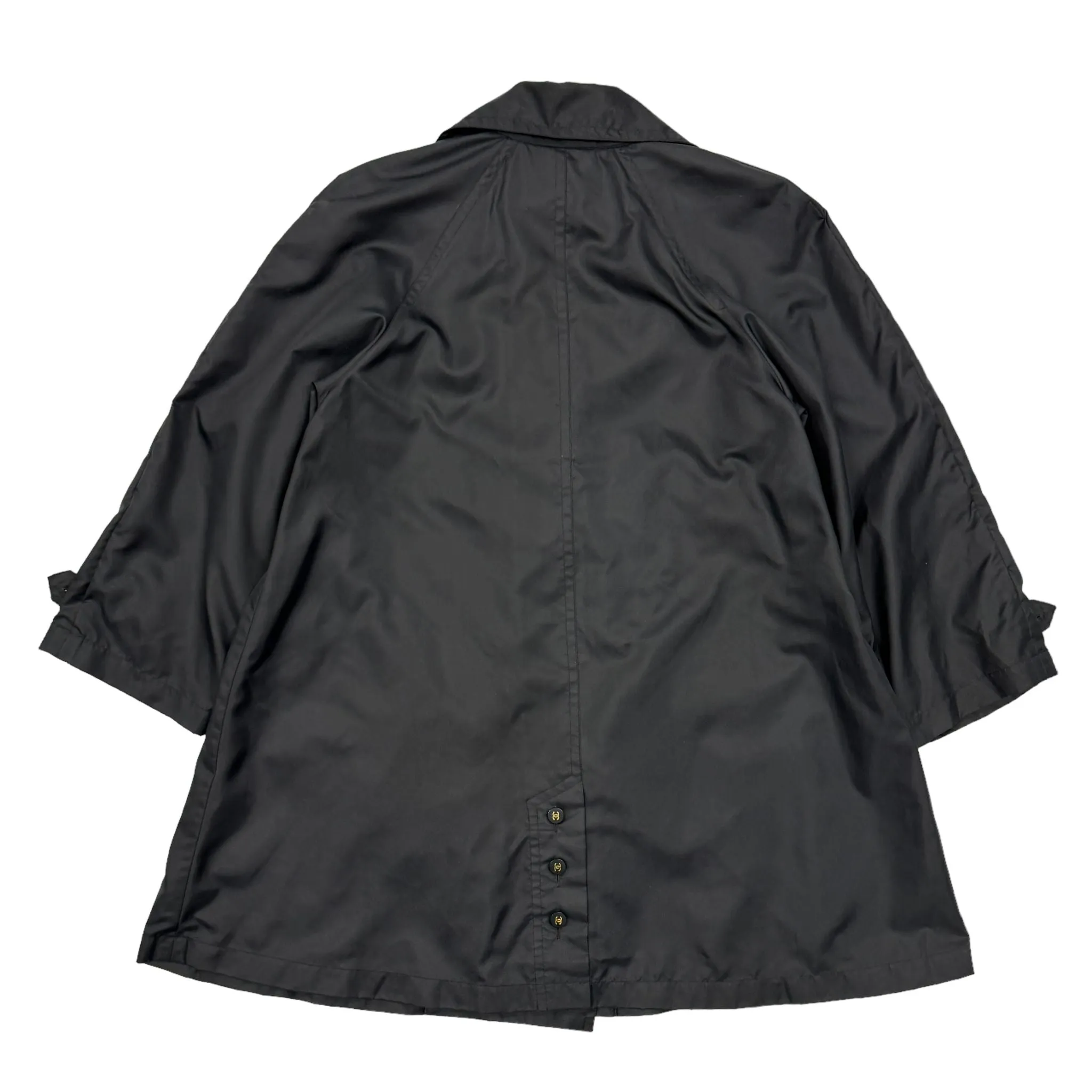 Chanel Black Logo Trench Coat