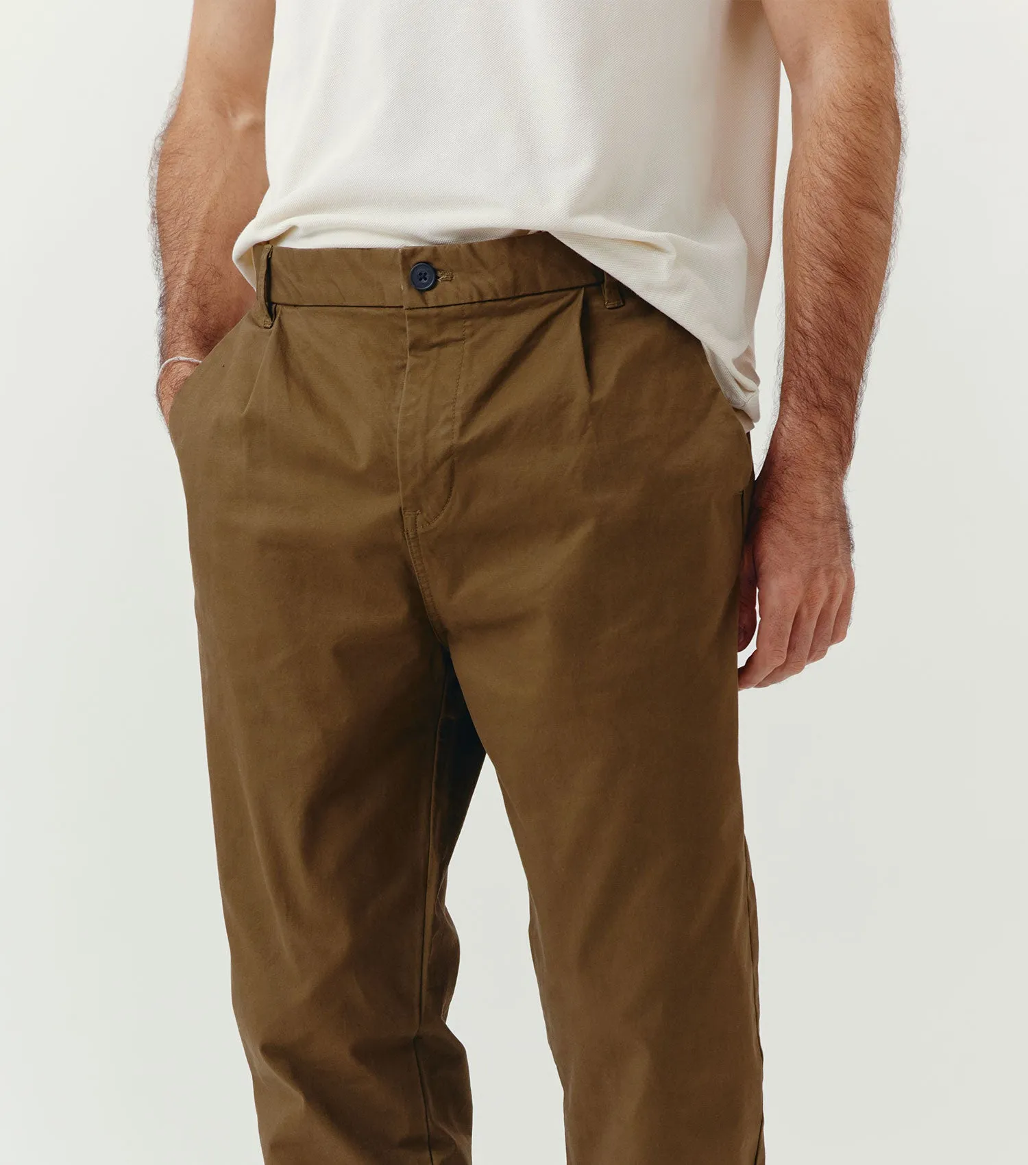 Chino Pleated 2/60 Pant Beige