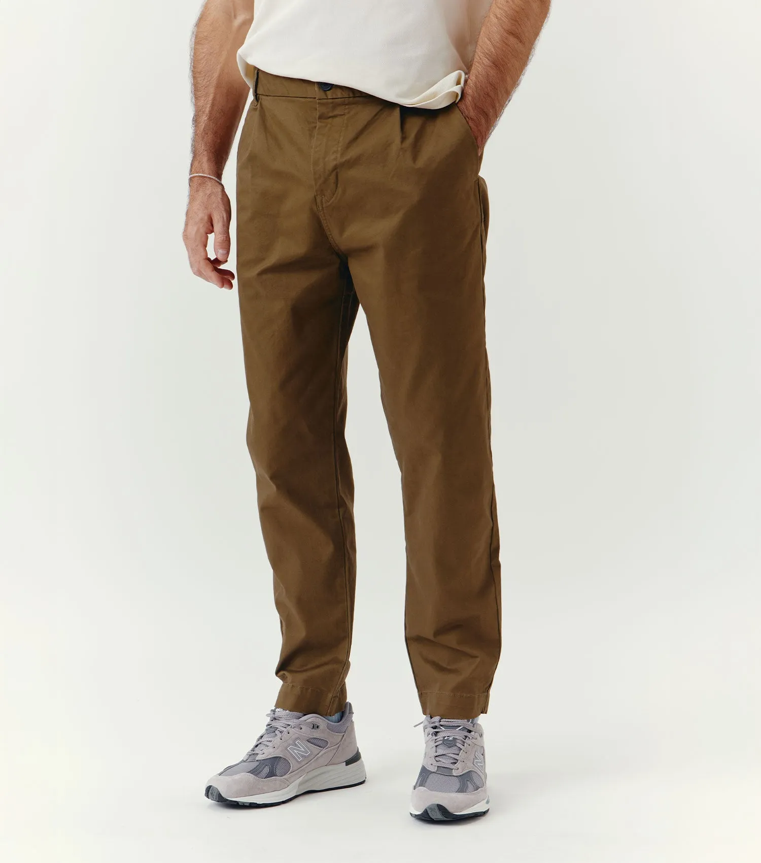 Chino Pleated 2/60 Pant Beige