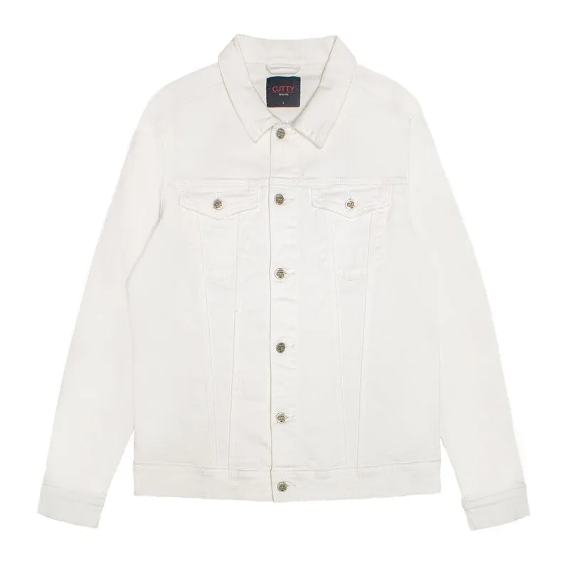 Cutty Mens Denim jacket-White