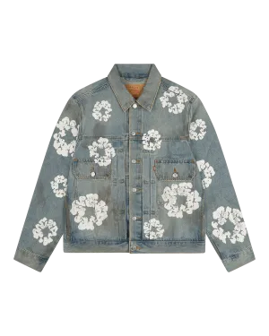 Denim Tears Dirty Wash Wreath Type 2 Jean Jacket