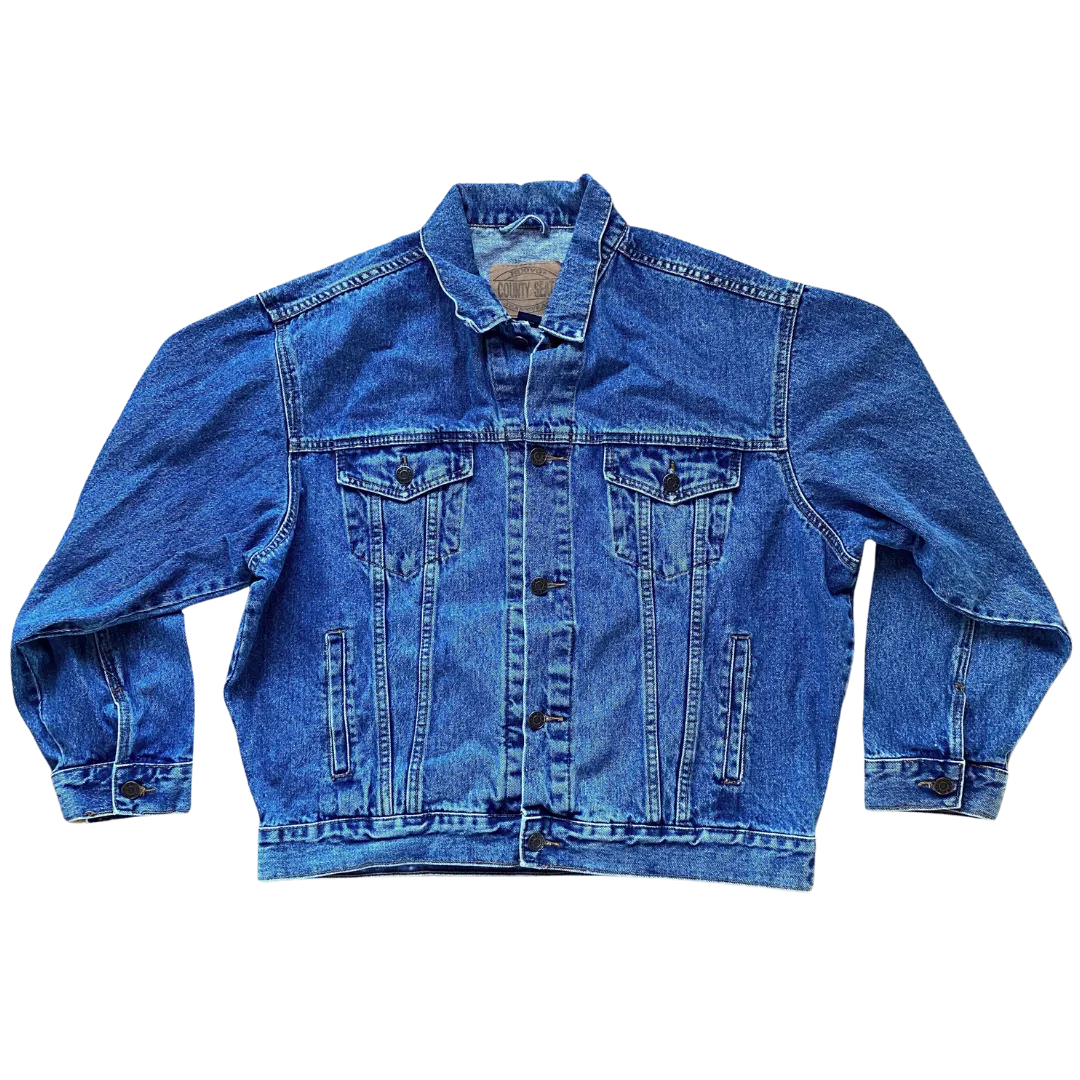 Diamond Rio Embroidered Denim Jacket Size L