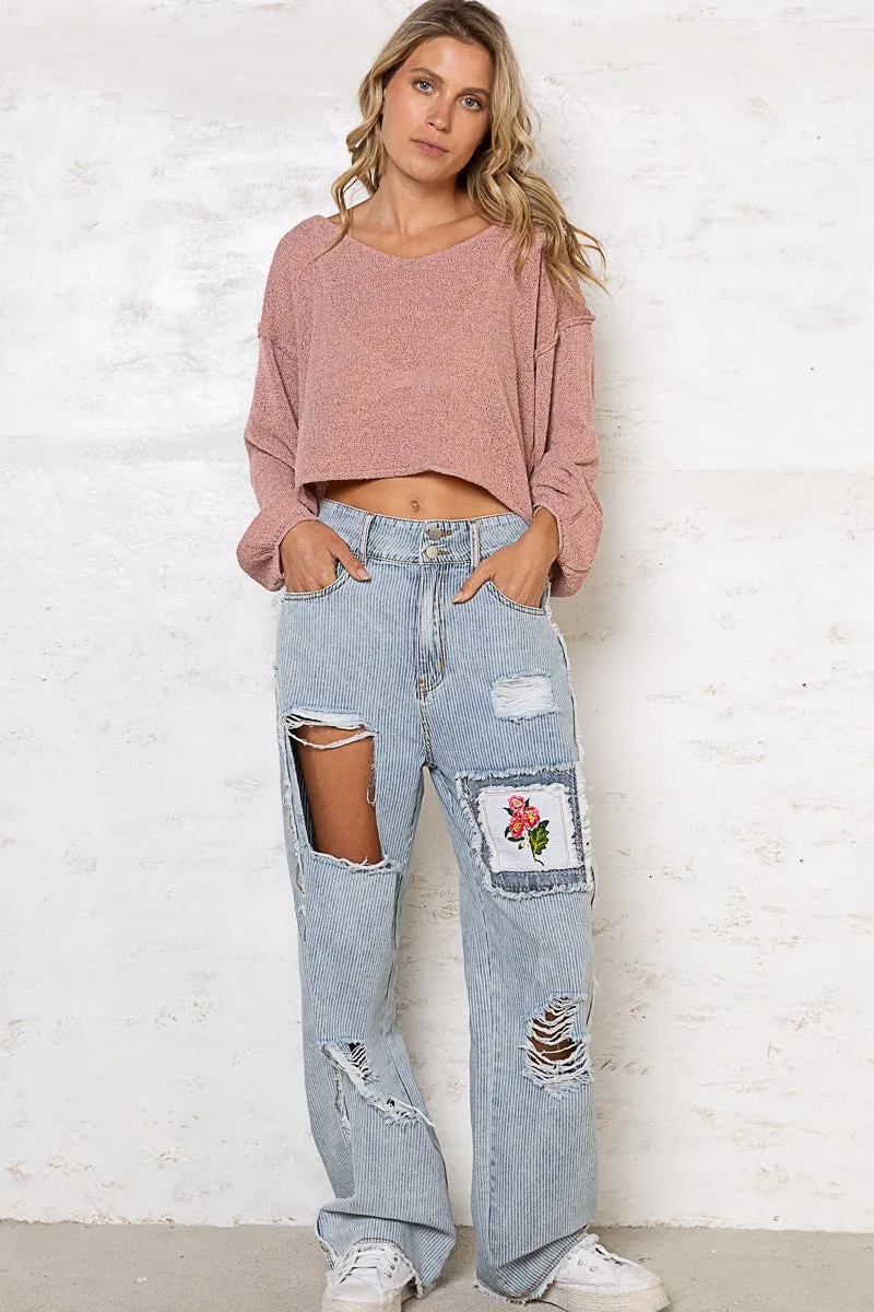 Dinner on the Dock Sweater Pink