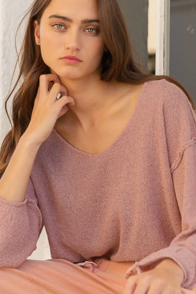 Dinner on the Dock Sweater Pink