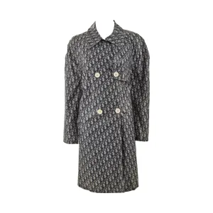 Dior Navy Logo Long Trench Coat