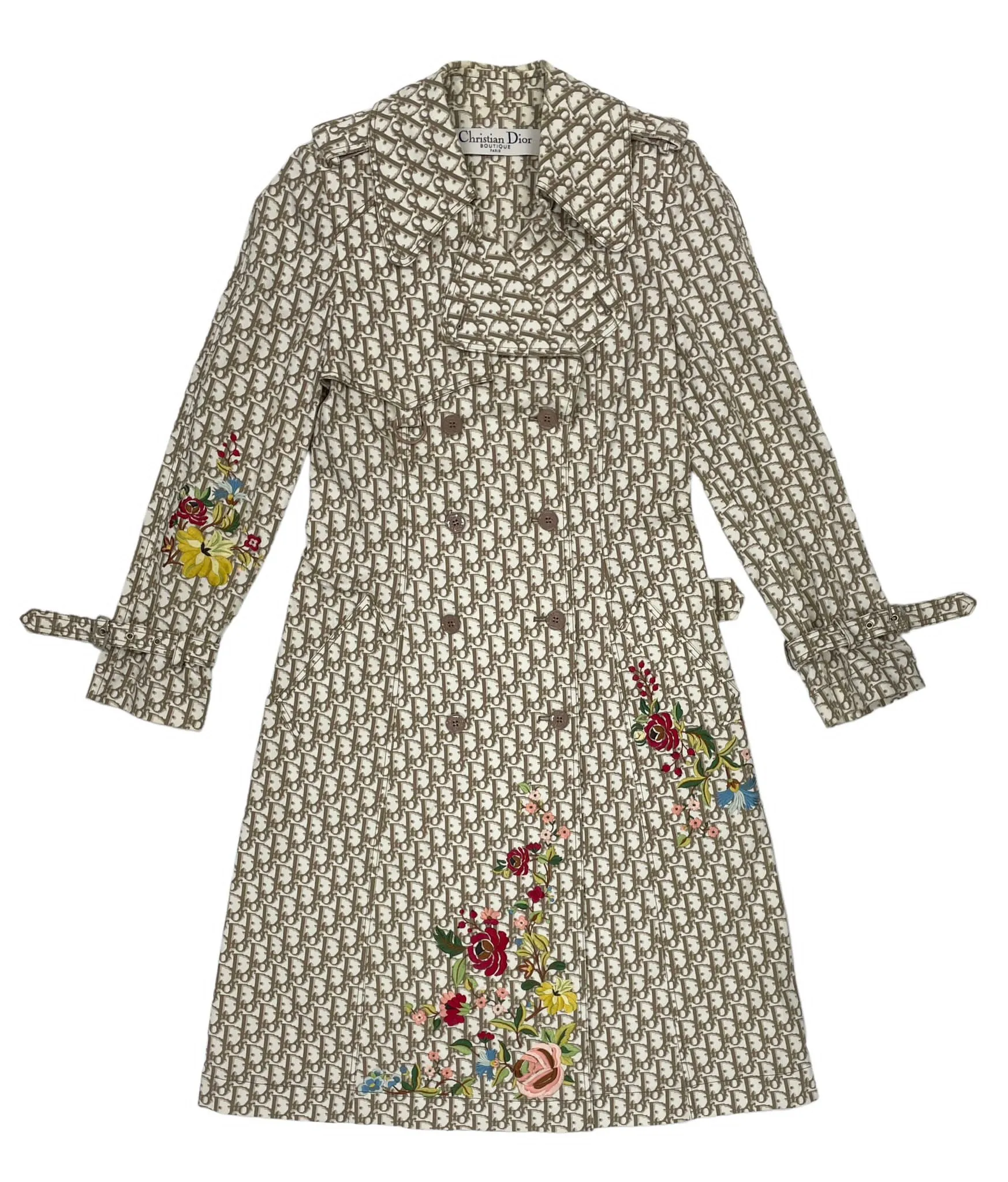 Dior Tan Logo Trench Coat