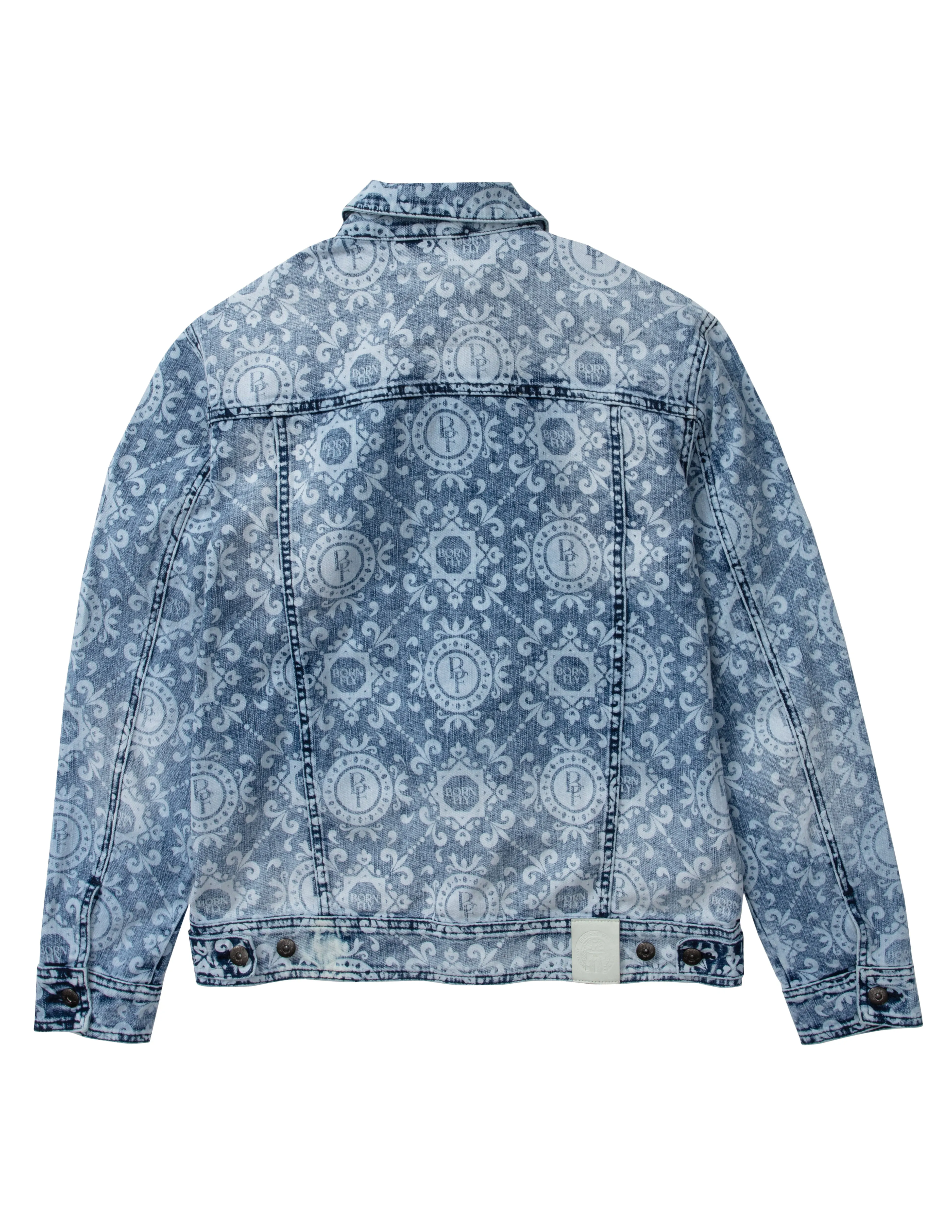Discharge Printed Denim Jacket