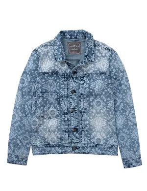 Discharge Printed Denim Jacket