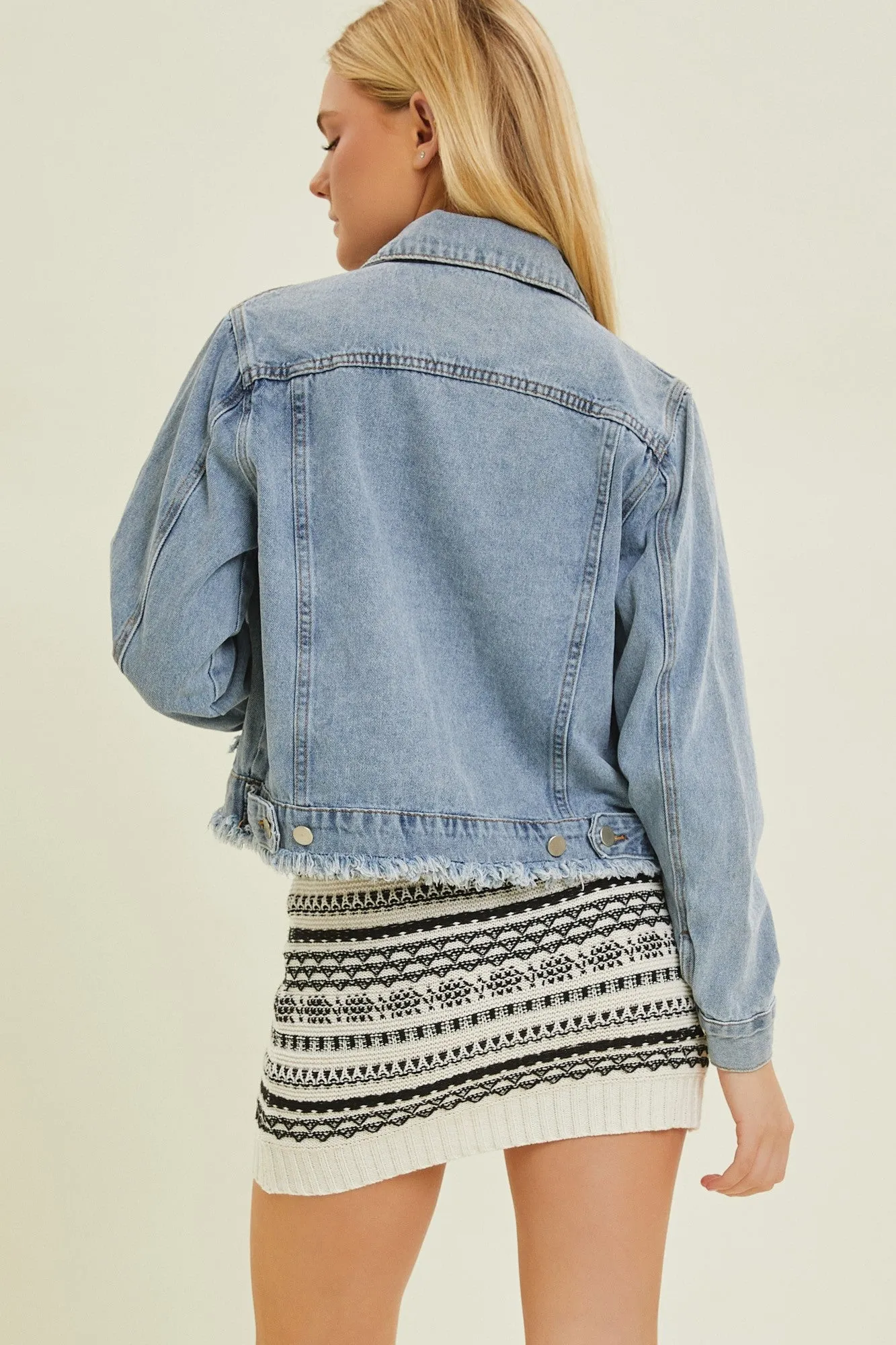 DISTRESSED DENIM JACKET