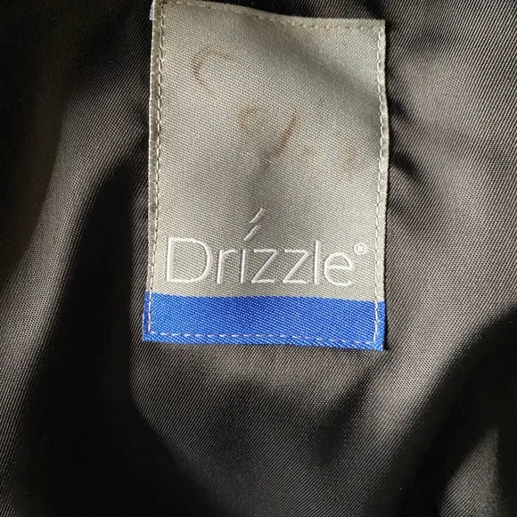 DRIZZLE Women’s Black Trench Coat with Removable Zipper Lining Size 40 Reg