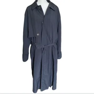 DRIZZLE Women’s Black Trench Coat with Removable Zipper Lining Size 40 Reg