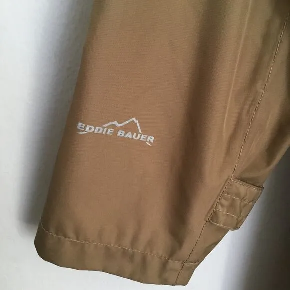 EDDIE BAUER Hooded Trench Coat Fully lined Khaki Sz L