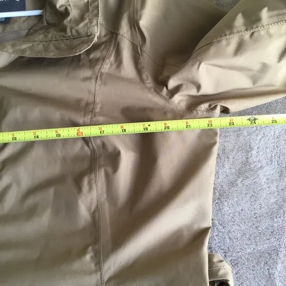 EDDIE BAUER Hooded Trench Coat Fully lined Khaki Sz L
