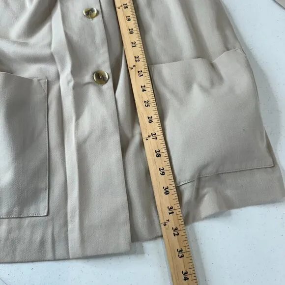 Ego Women's Button Front Trench Coat Tie Waist Long Sleeve Gray