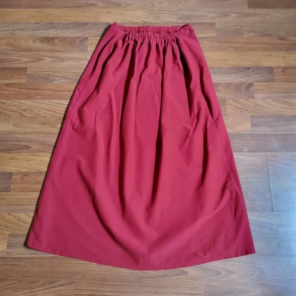 Eileen Fisher A-Line Midi Skirt Red