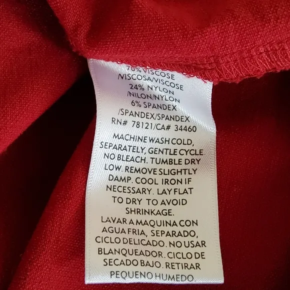 Eileen Fisher A-Line Midi Skirt Red