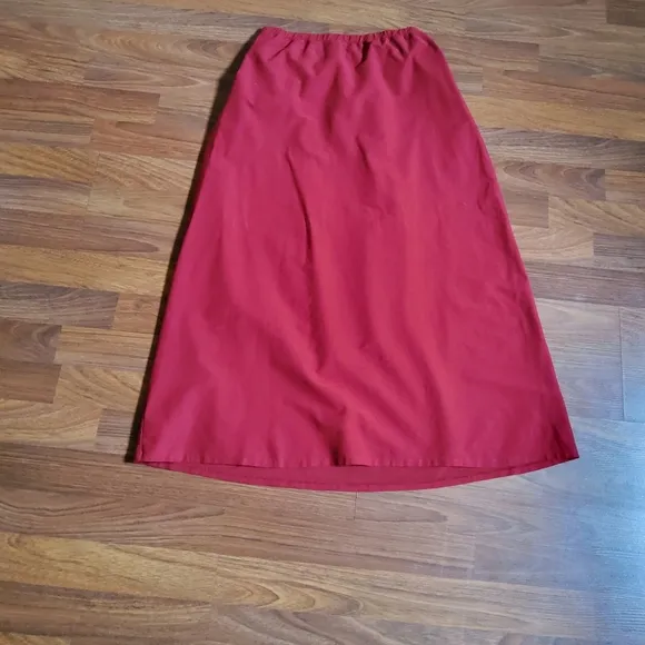 Eileen Fisher A-Line Midi Skirt Red
