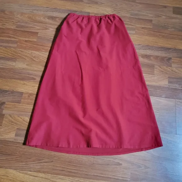 Eileen Fisher A-Line Midi Skirt Red