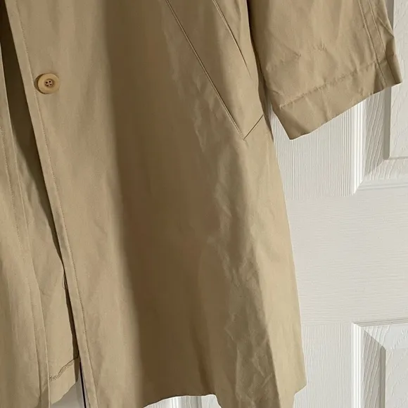 Eileen Fisher Tan Button Down Trench Coat Cotton Blend Extra Large