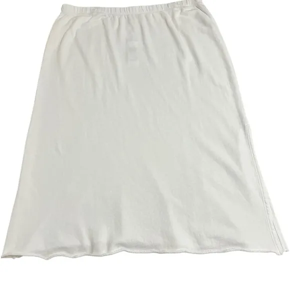 Eileen Fisher White Lightweight Organic Cotton French Terry A-Line Skirt 2X NWT