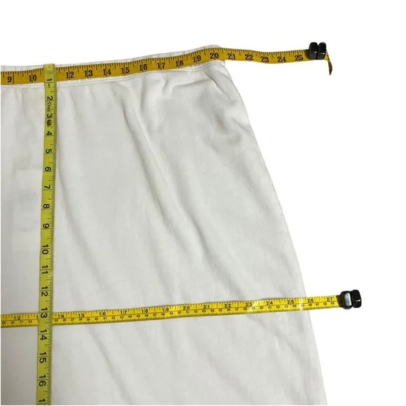 Eileen Fisher White Lightweight Organic Cotton French Terry A-Line Skirt 2X NWT