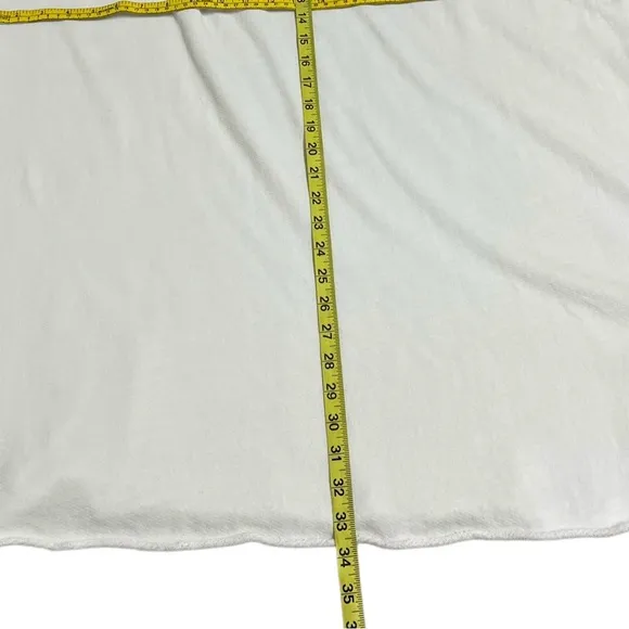 Eileen Fisher White Lightweight Organic Cotton French Terry A-Line Skirt 2X NWT
