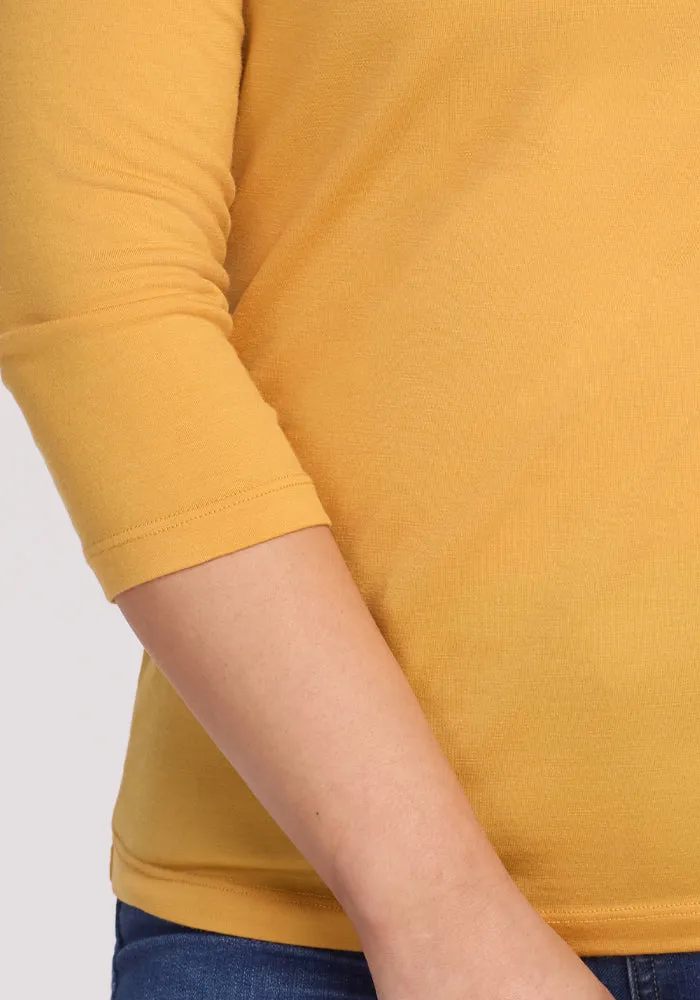 Elena V Neck - Marigold