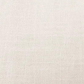 Ellison Skirted Ottoman - White Linen