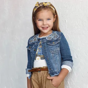 Embellished Dark Jean Jacket 3.478