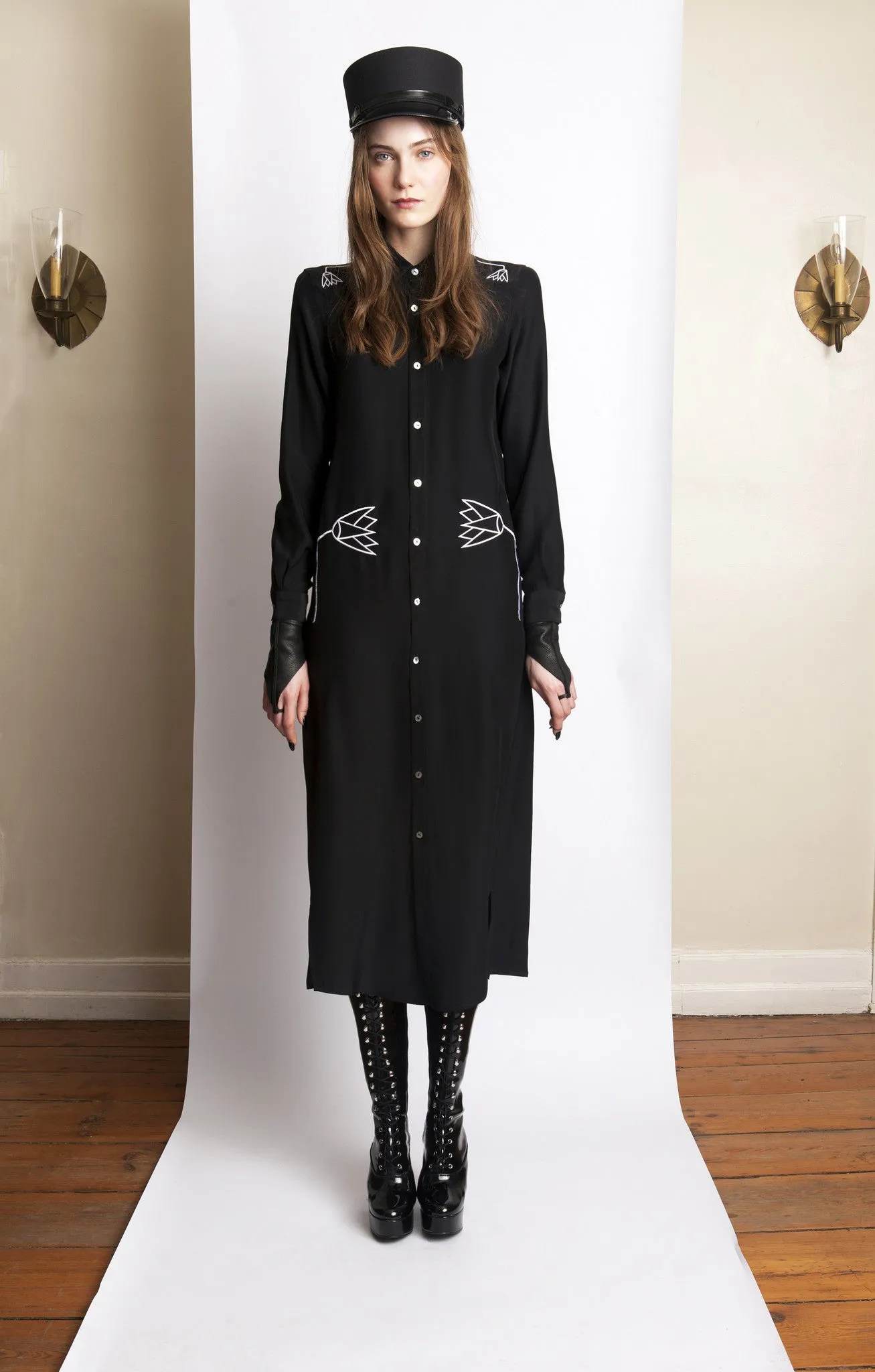 Embroidered Blouse Dress