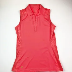 EP NY Sleeveless Crosshatch V Neck in Melon