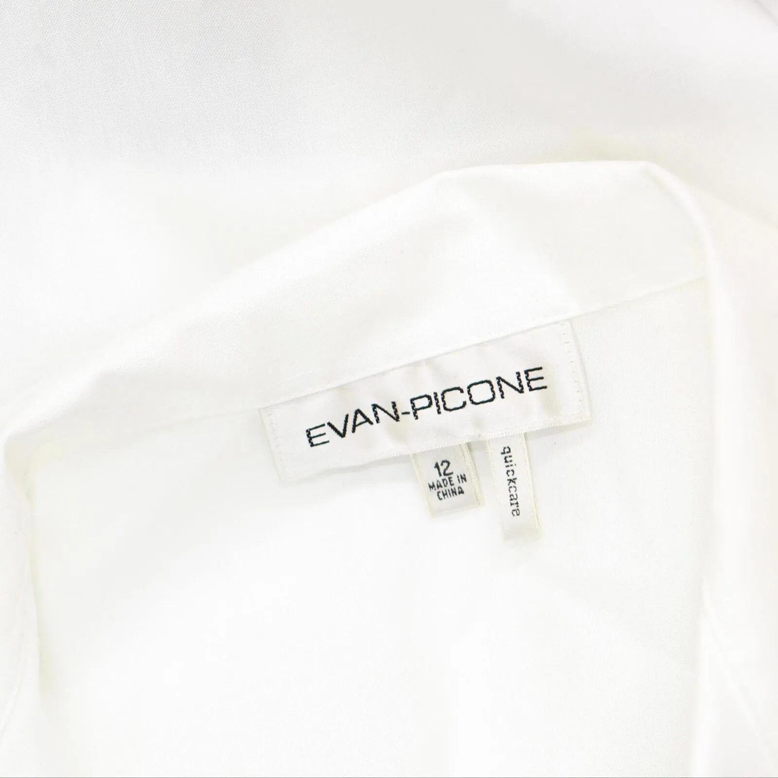 Evan-Picone Womens Dress Button Up Blouse Shirt Top 16666da37103ad White 12
