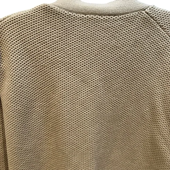 Everlane The Cotton Honeycomb V Neck Cardigan Trench Coat Khaki Size Medium NWOT
