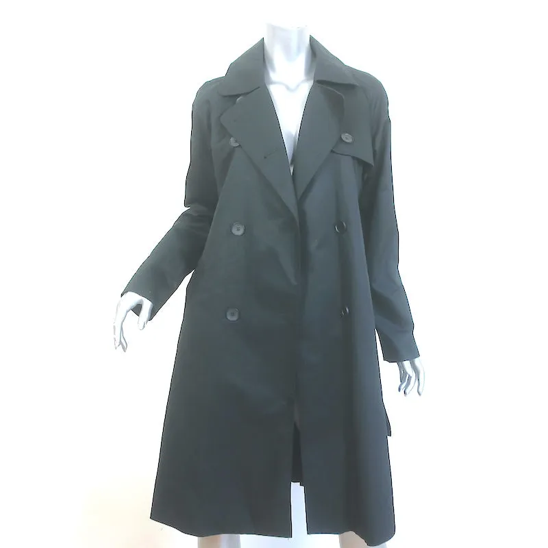 Everlane The Modern Trench Coat Black Cotton Size Small